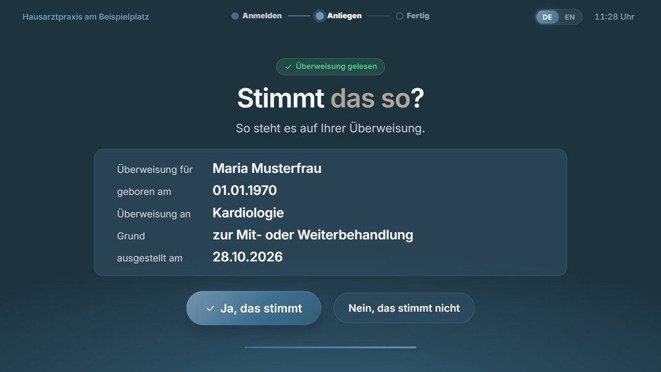 Angaben prüfen