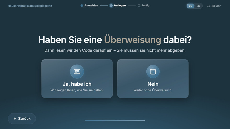 Überweisung dabei?